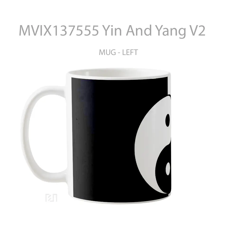 Mug Yin And Yang V2 Gelas Keramik Unik - All-side / Desain