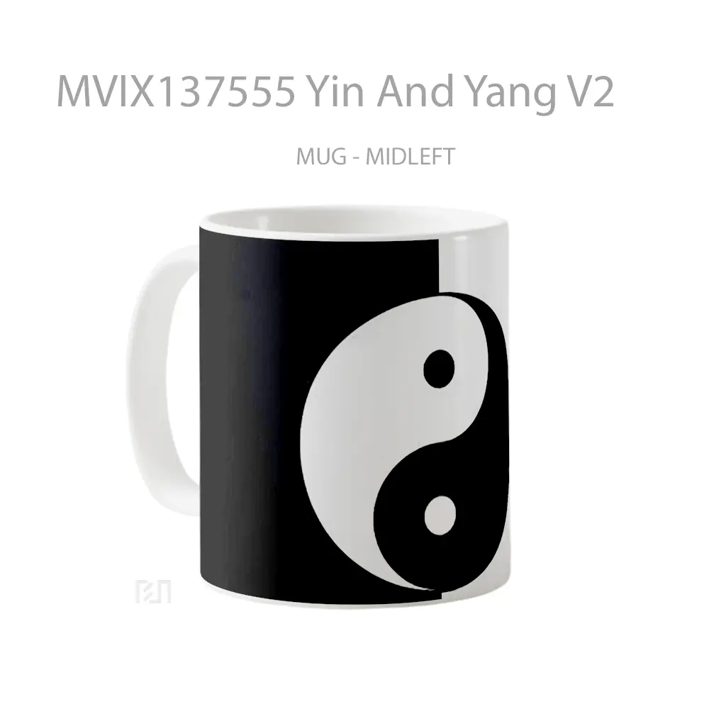 Mug Yin And Yang V2 Gelas Keramik Unik - All-side / Desain