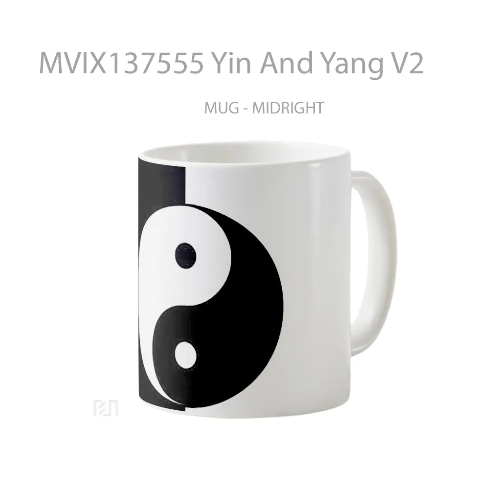Mug Yin And Yang V2 Gelas Keramik Unik - All-side / Desain