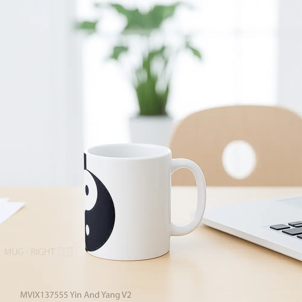 Mug Yin And Yang V2 Gelas Keramik Unik - All-side / Desain