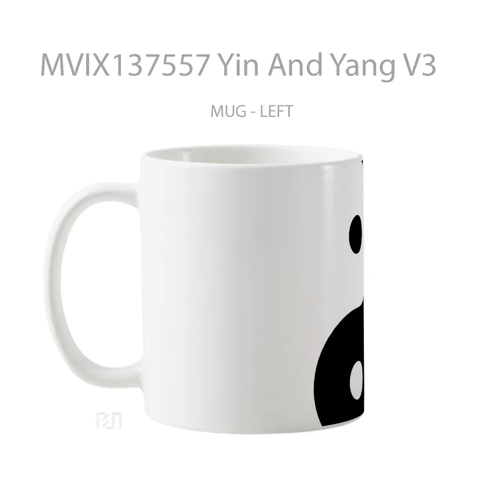 Mug Yin And Yang V3 Gelas Keramik Unik - All-side / Desain