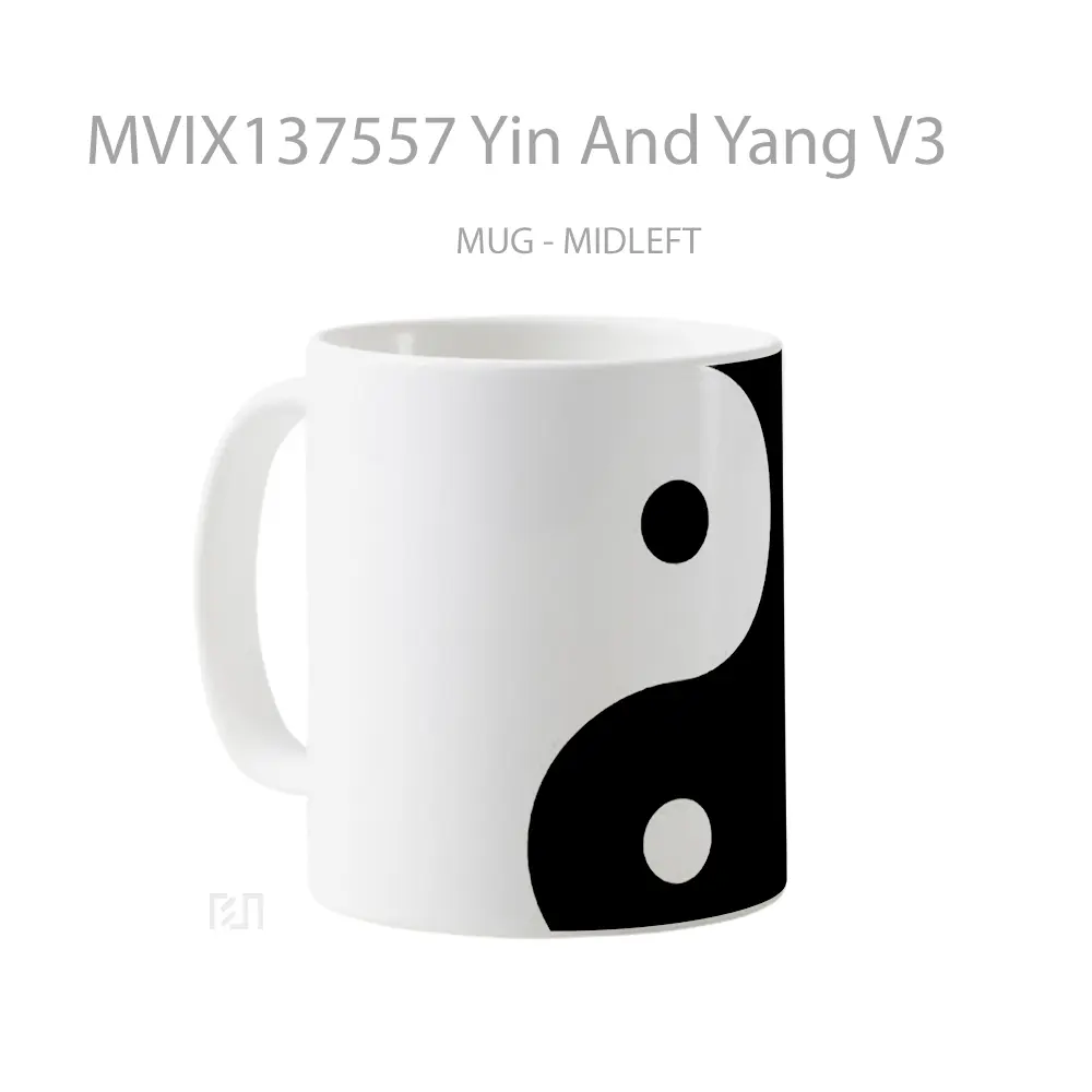 Mug Yin And Yang V3 Gelas Keramik Unik - All-side / Desain