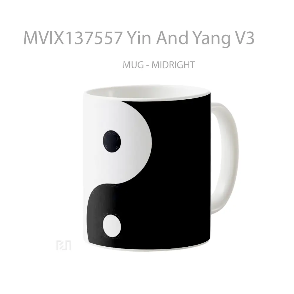 Mug Yin And Yang V3 Gelas Keramik Unik - All-side / Desain