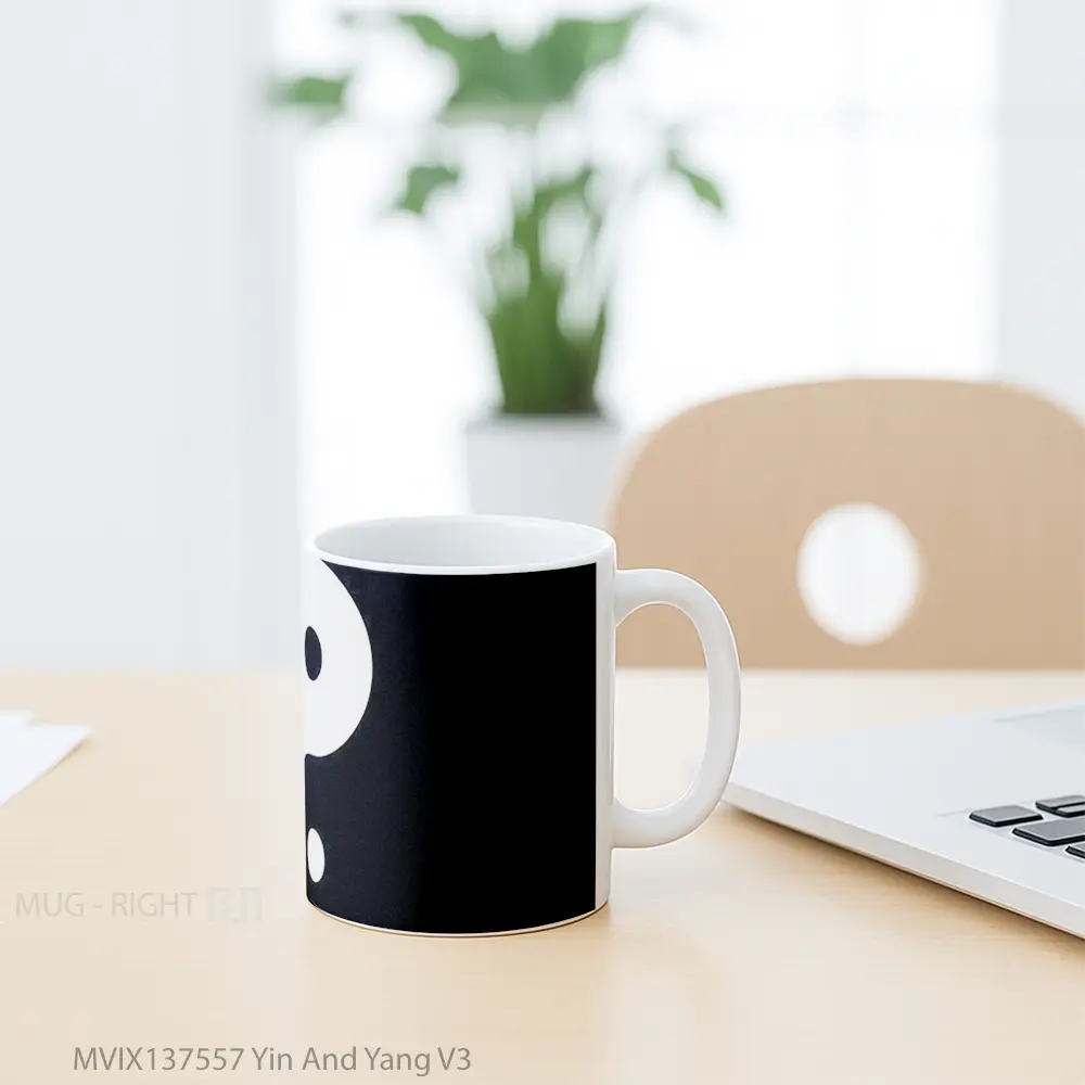 Mug Yin And Yang V3 Gelas Keramik Unik - All-side / Desain