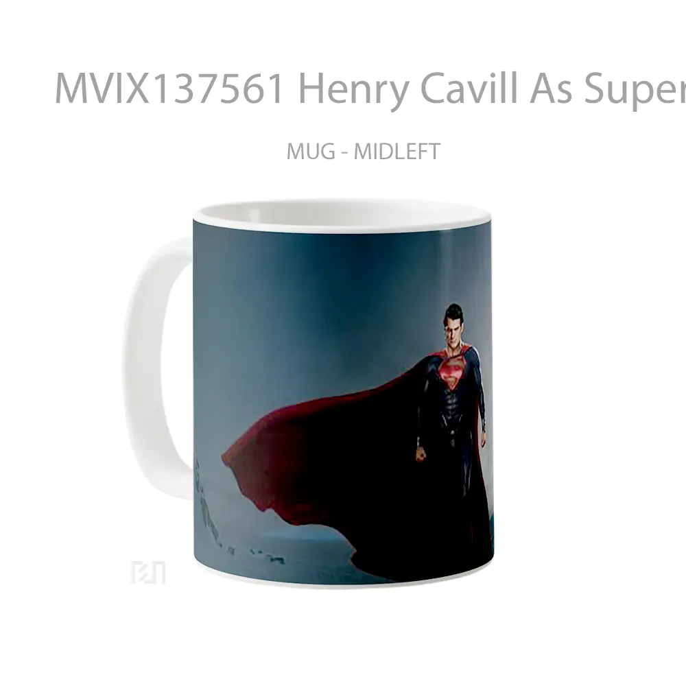 Mug Henry Cavill As Superman V1 Gelas Superhero - All-side / Desain