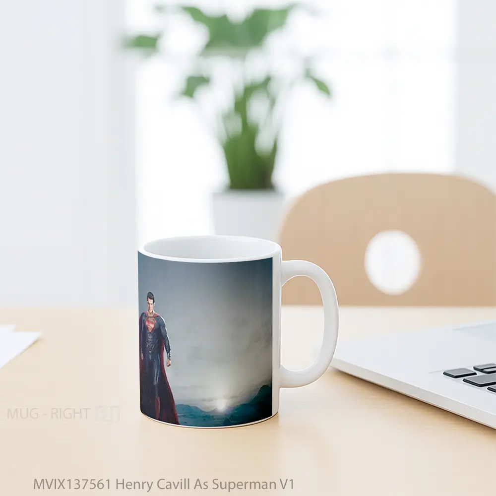 Mug Henry Cavill As Superman V1 Gelas Superhero - All-side / Desain