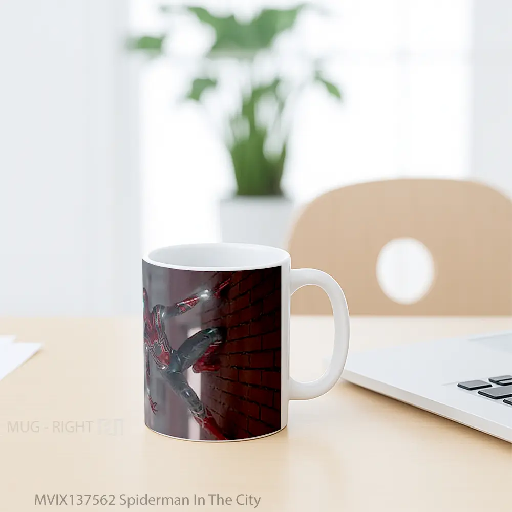 Mug Spiderman In The City Gelas Superhero - All-side / Desain