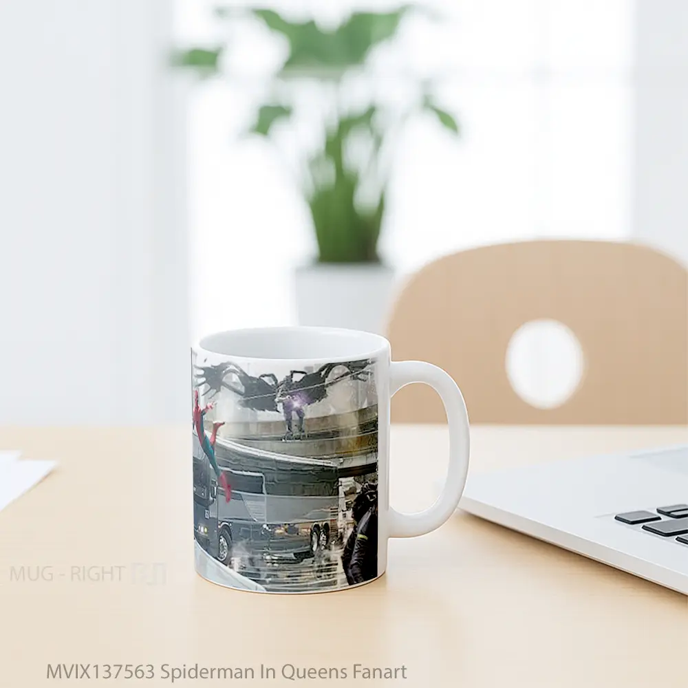 Mug Spiderman In Queens Fanart Gelas Superhero - All-side / Desain