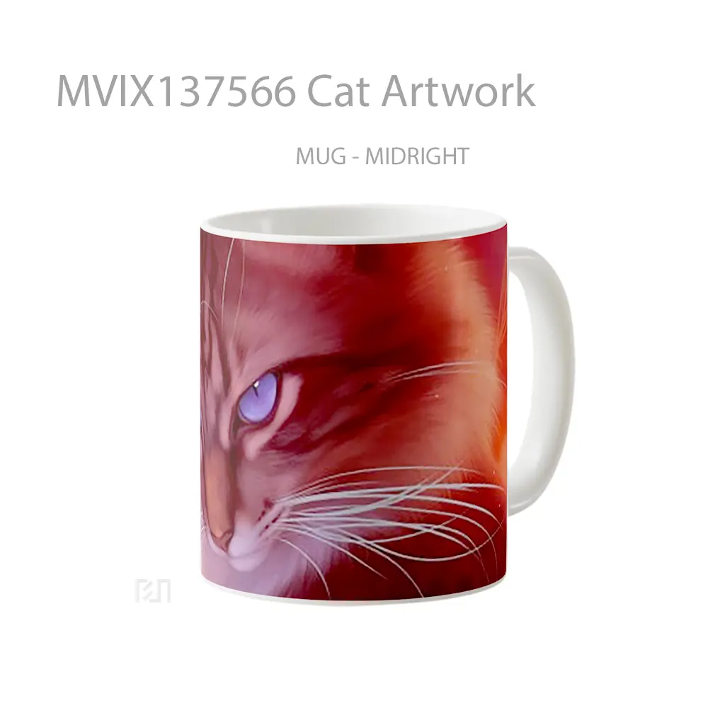 Mug Cat Artwork Gelas Hewan Lucu - All-side / Desain