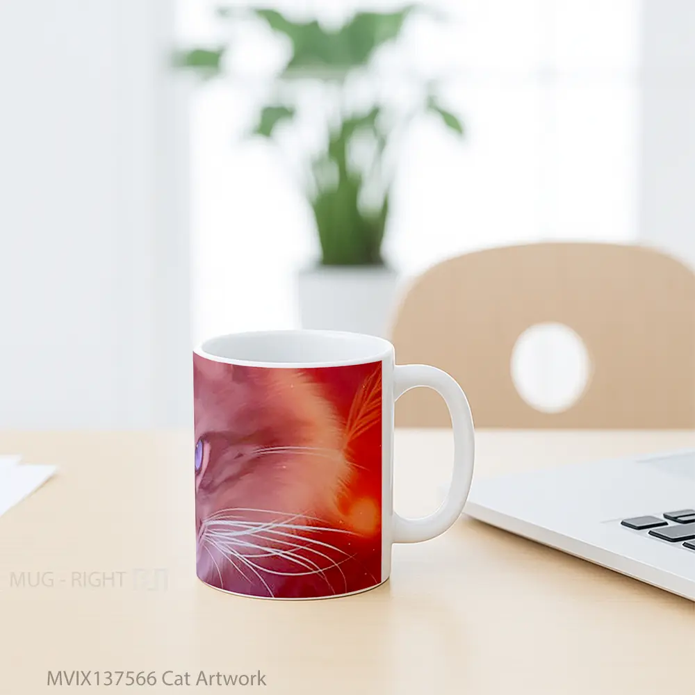 Mug Cat Artwork Gelas Hewan Lucu - All-side / Desain