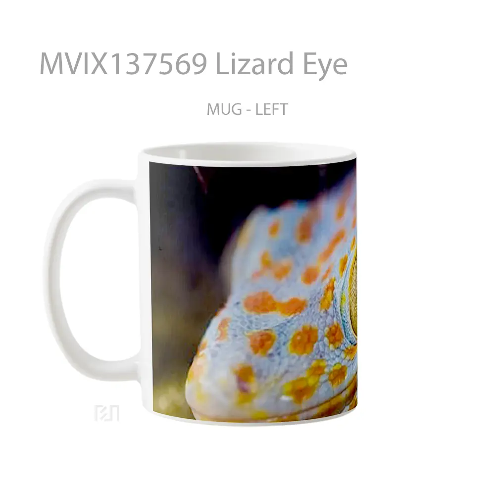 Mug Lizard Eye Gelas Keramik Unik - All-side / Desain