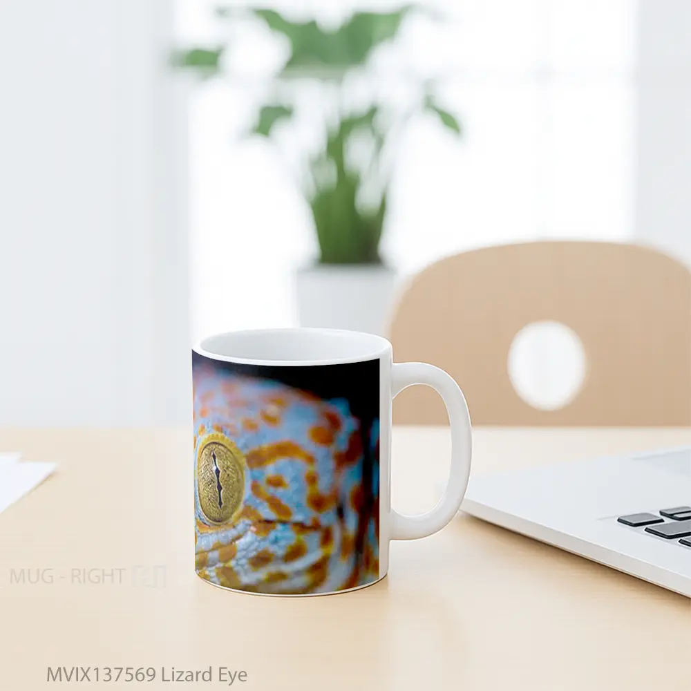 Mug Lizard Eye Gelas Keramik Unik - All-side / Desain