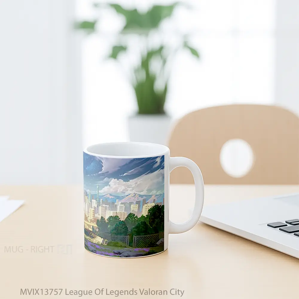 Mug League Of Legends Valoran City Cangkir Gamer - All-side / Desain