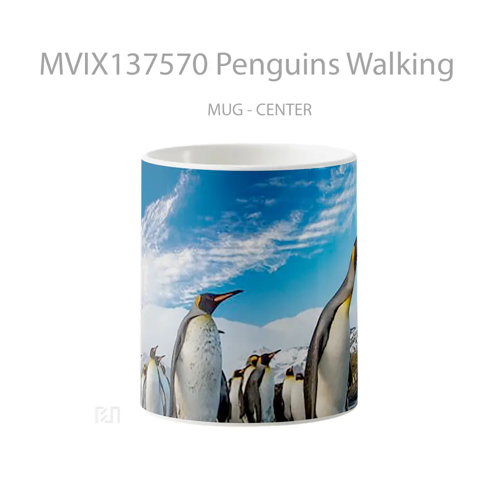 Mug Penguins Walking Gelas Keramik Unik