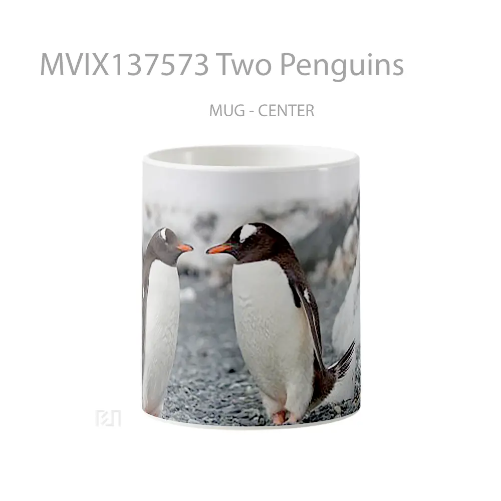 Mug Two Penguins Gelas Keramik Unik