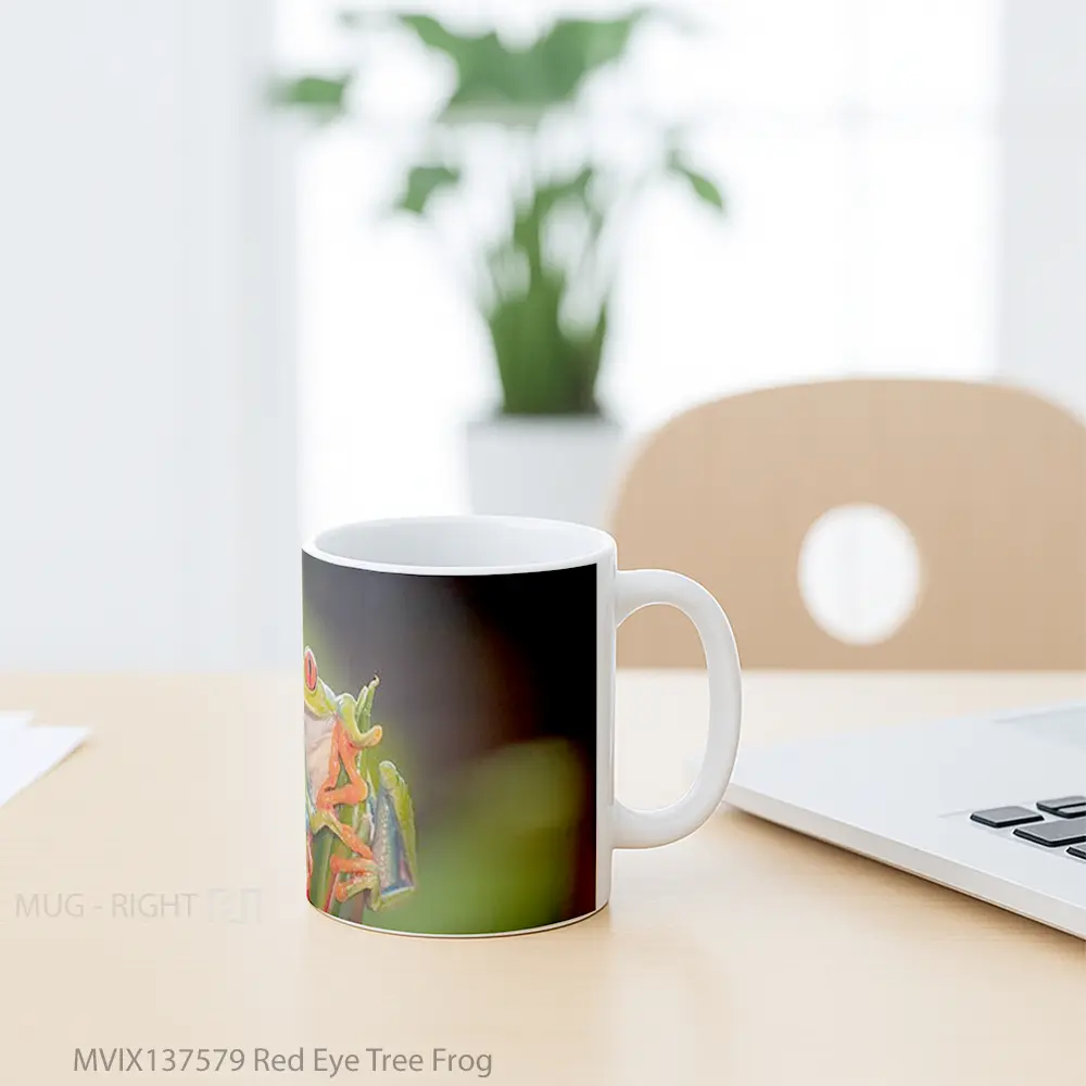 Mug Red Eye Tree Frog Gelas Pemandangan Alam - All-side / Desain