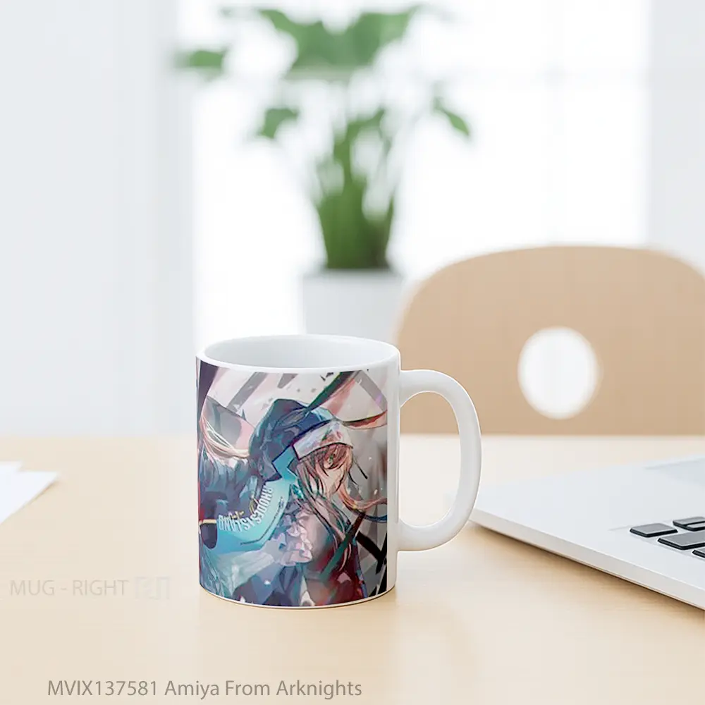 Mug Amiya From Arknights Gelas Keramik Unik - All-side / Desain
