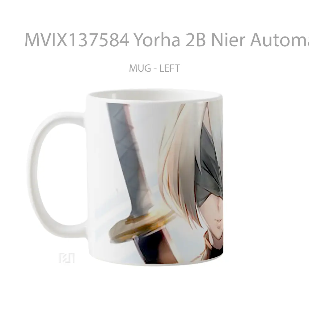 Mug Yorha 2B Nier Automata Cangkir Gamer - All-side / Desain