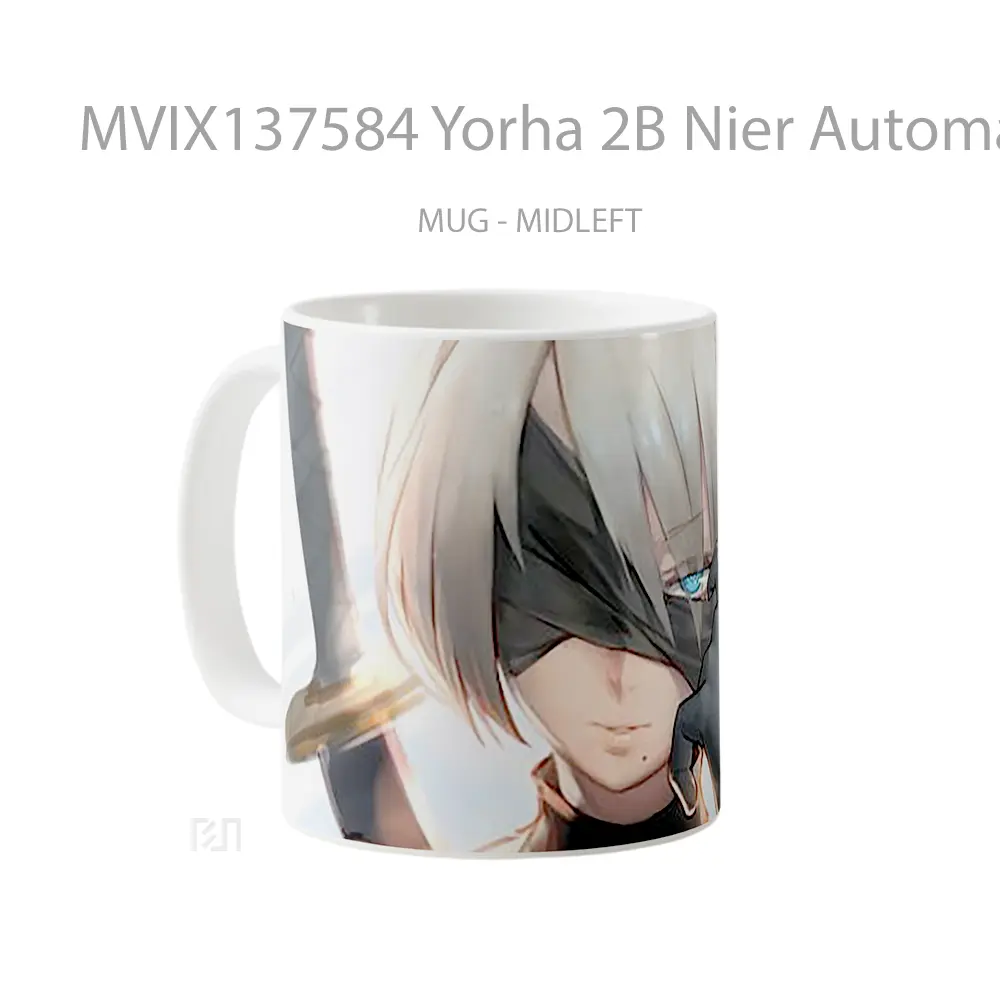 Mug Yorha 2B Nier Automata Cangkir Gamer - All-side / Desain