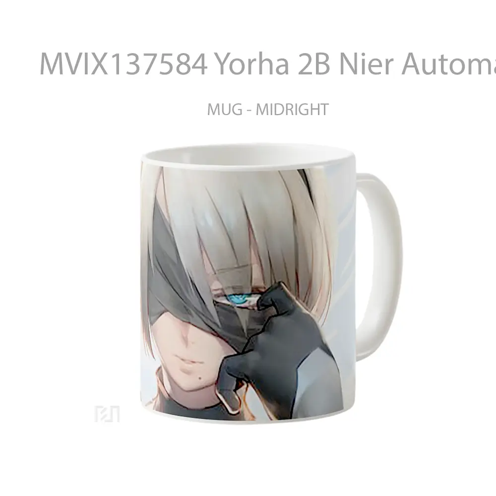 Mug Yorha 2B Nier Automata Cangkir Gamer - All-side / Desain