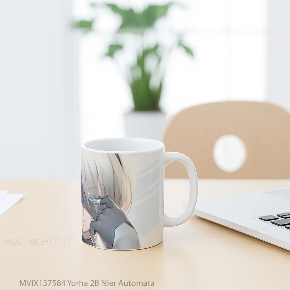 Mug Yorha 2B Nier Automata Cangkir Gamer - All-side / Desain