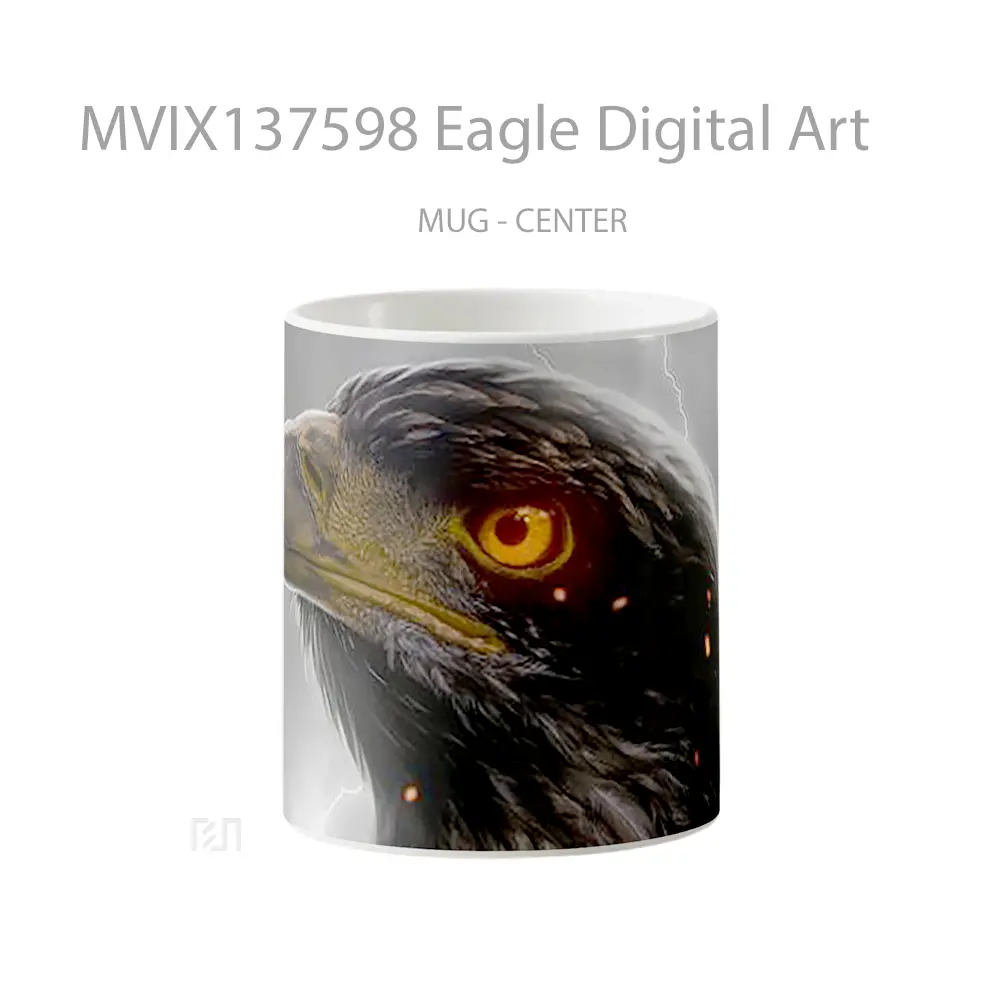 Mug Eagle Digital Art Gelas Hewan Lucu