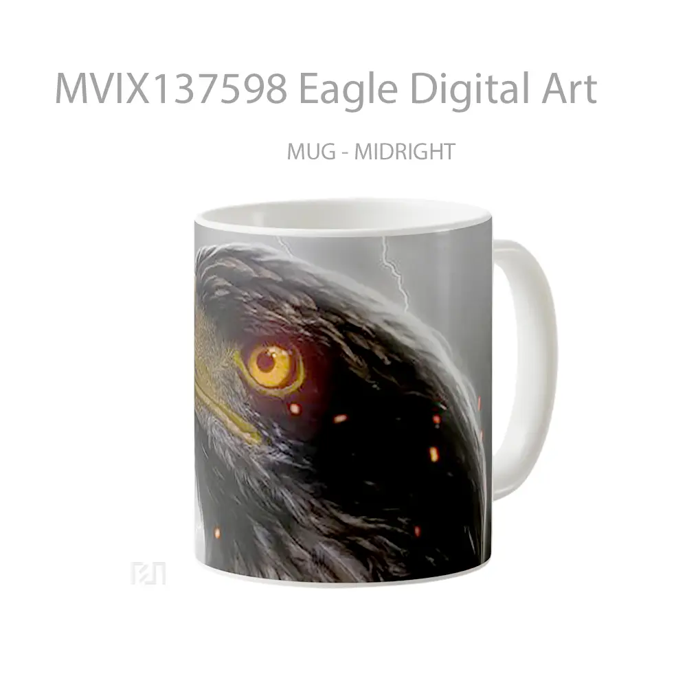 Mug Eagle Digital Art Gelas Hewan Lucu - All-side / Desain