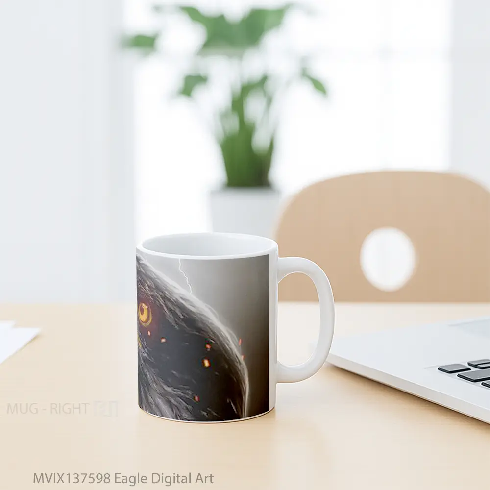 Mug Eagle Digital Art Gelas Hewan Lucu - All-side / Desain