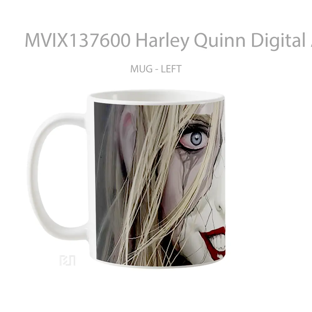 Mug Harley Quinn Digital Art Gelas Seni Modern - All-side / Desain