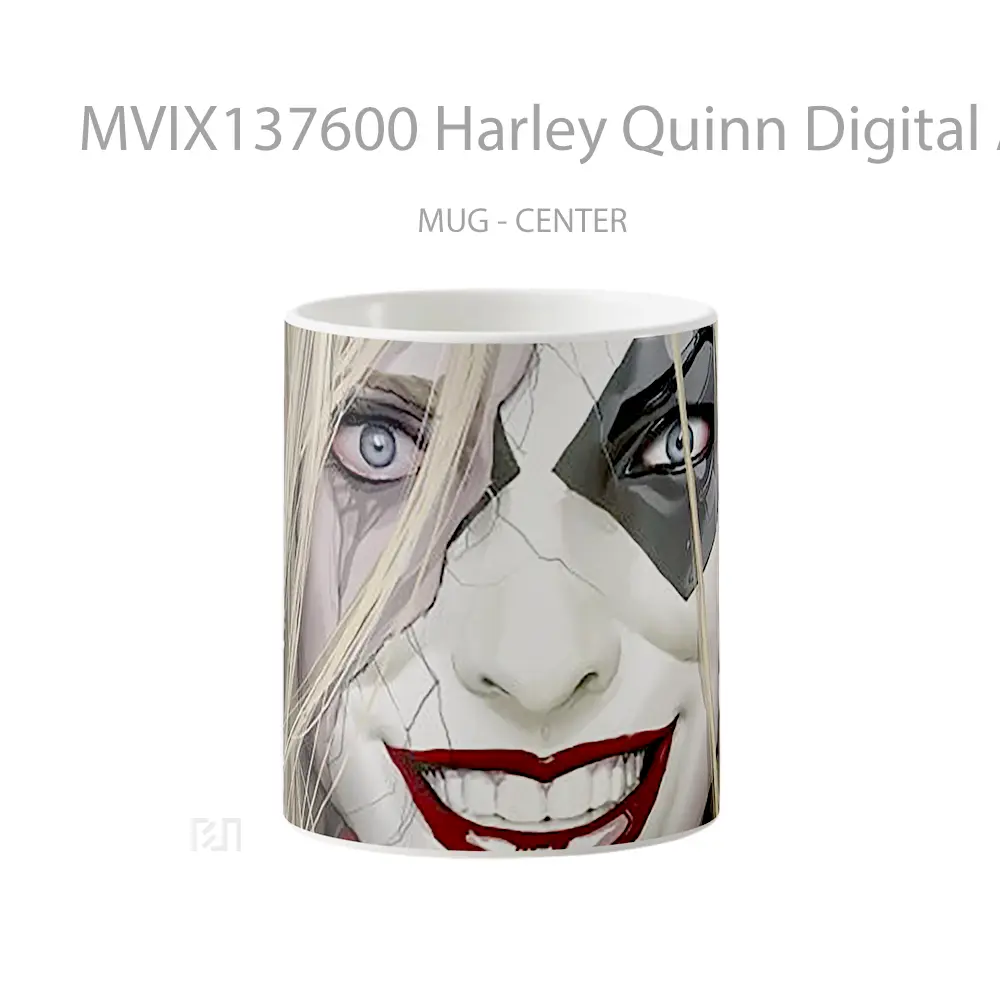 Mug Harley Quinn Digital Art Gelas Seni Modern