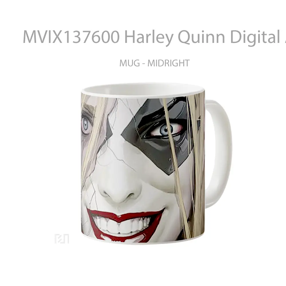 Mug Harley Quinn Digital Art Gelas Seni Modern - All-side / Desain