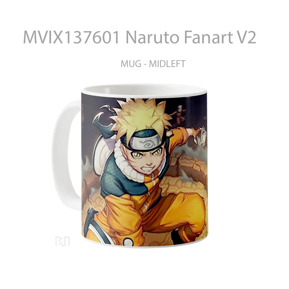 Mug Naruto Fanart V2 Cangkir Anime - All-side / Desain