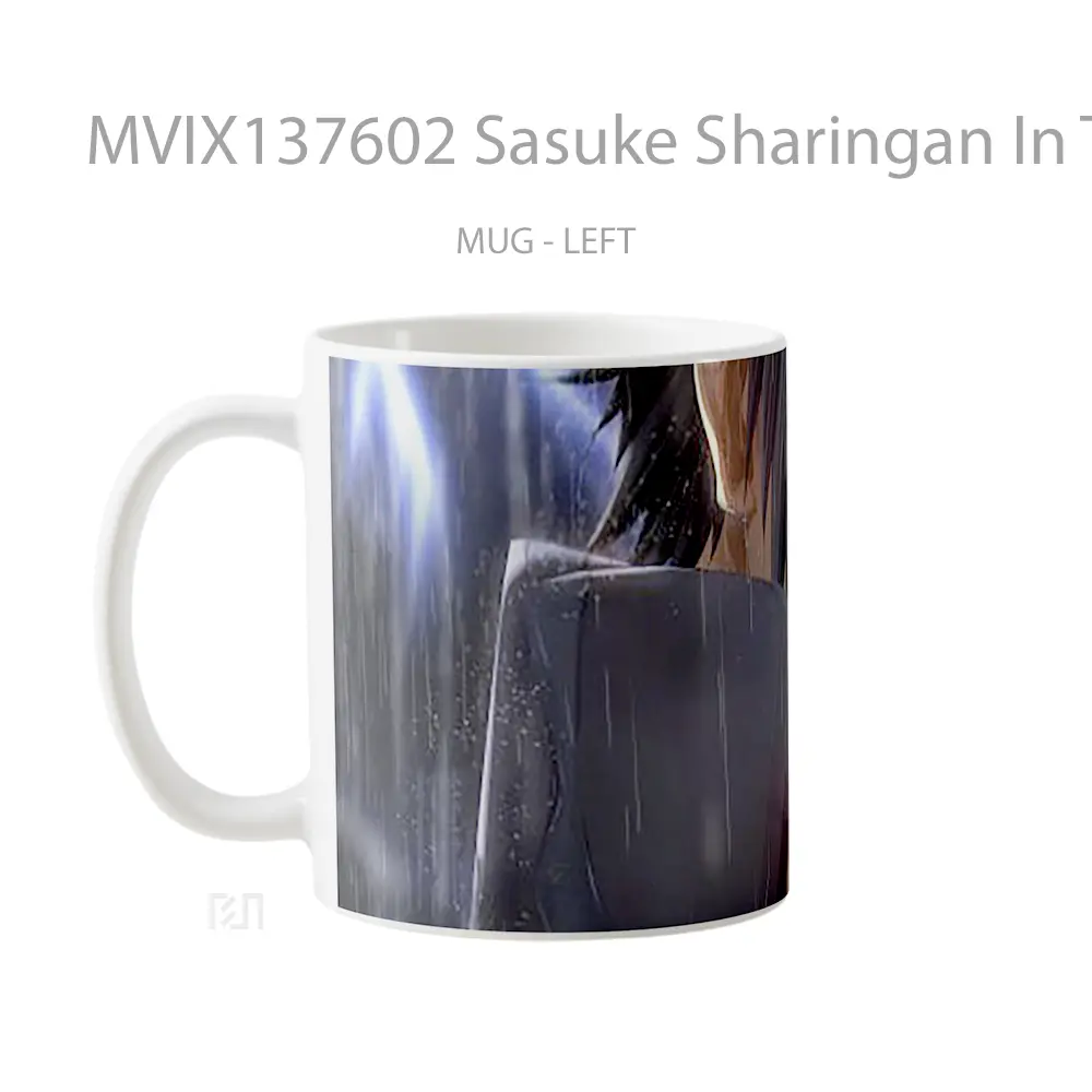 Mug Sasuke Sharingan In The Rain Cangkir Anime - All-side / Desain