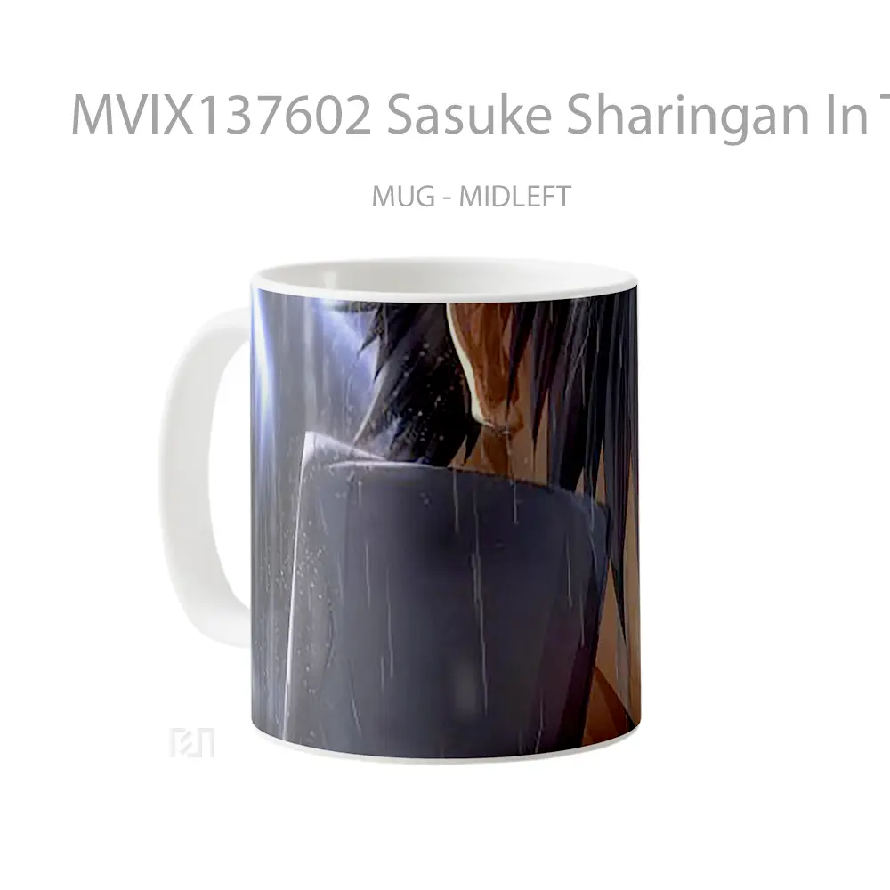 Mug Sasuke Sharingan In The Rain Cangkir Anime - All-side / Desain