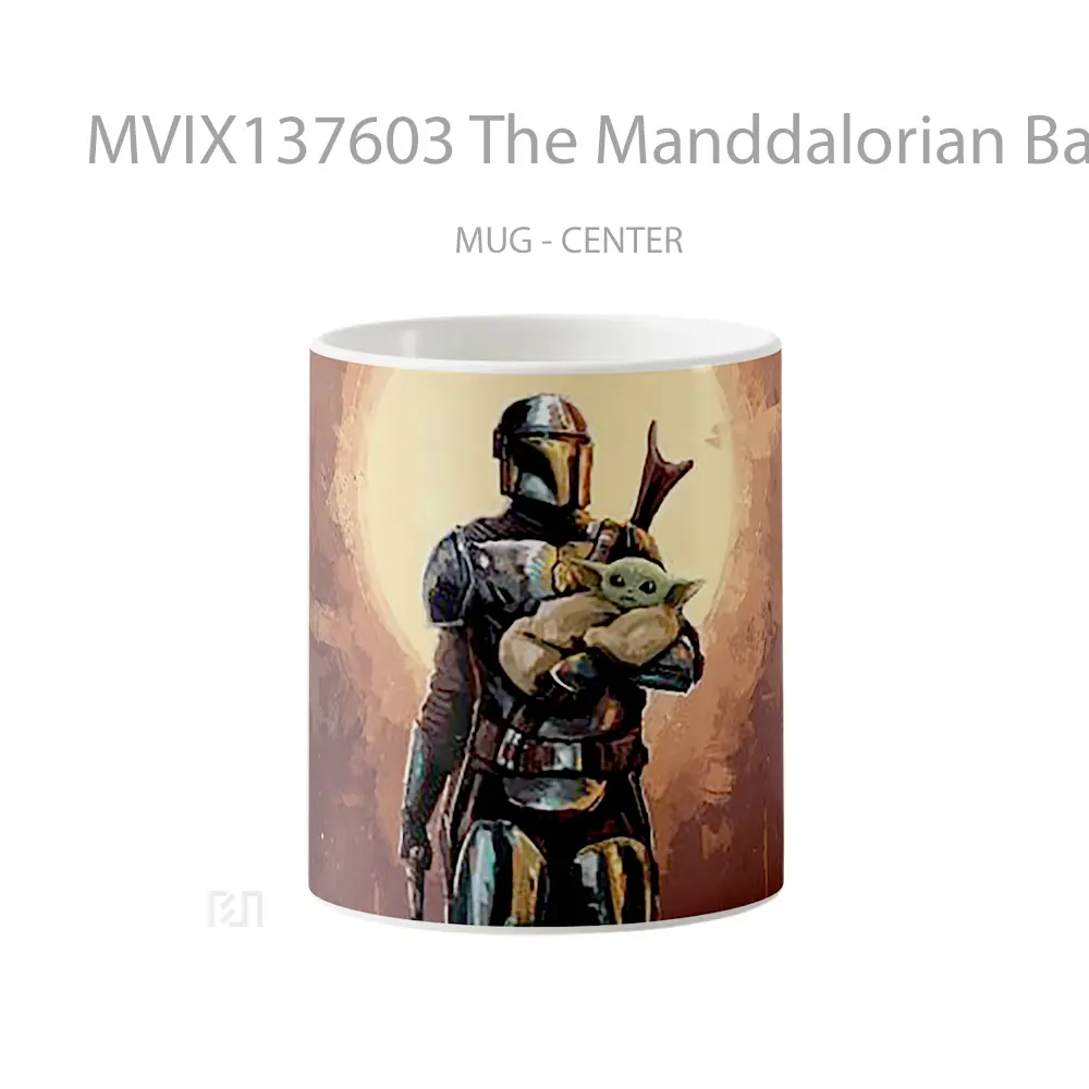 Mug The Manddalorian Baby Yoda Digital Art Gelas Star Wars