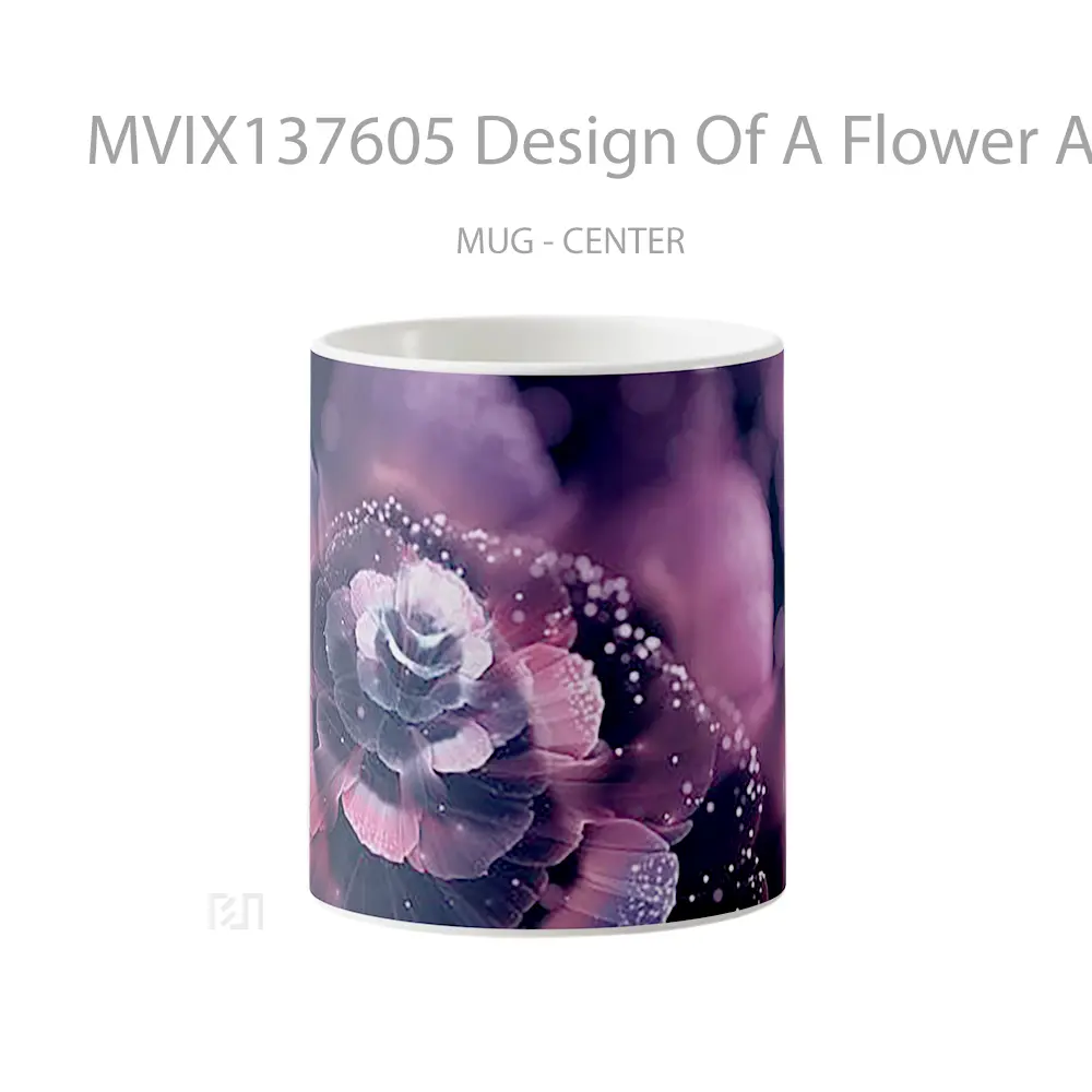 Mug Design Of A Flower Abstract Gelas Pemandangan Alam