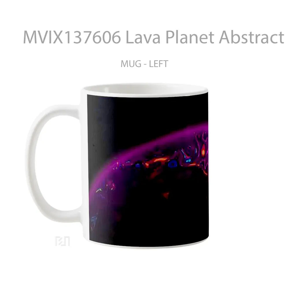 Mug Lava Planet Abstract Gelas Seni Modern - All-side / Desain