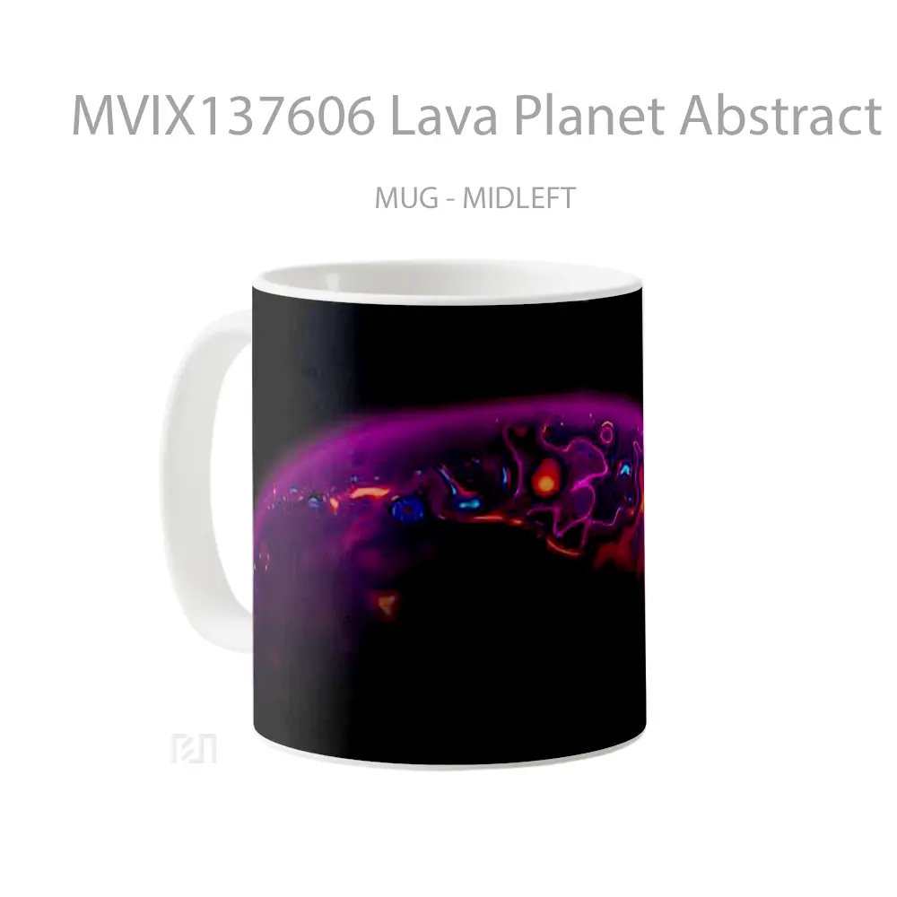 Mug Lava Planet Abstract Gelas Seni Modern - All-side / Desain