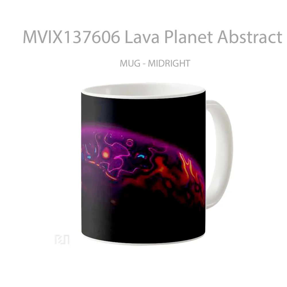 Mug Lava Planet Abstract Gelas Seni Modern - All-side / Desain