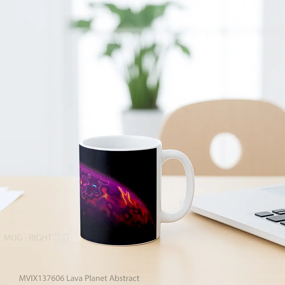 Mug Lava Planet Abstract Gelas Seni Modern - All-side / Desain