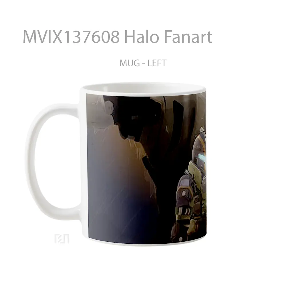 Mug Halo Fanart Cangkir Gamer - All-side / Desain