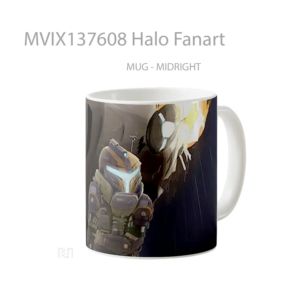 Mug Halo Fanart Cangkir Gamer - All-side / Desain