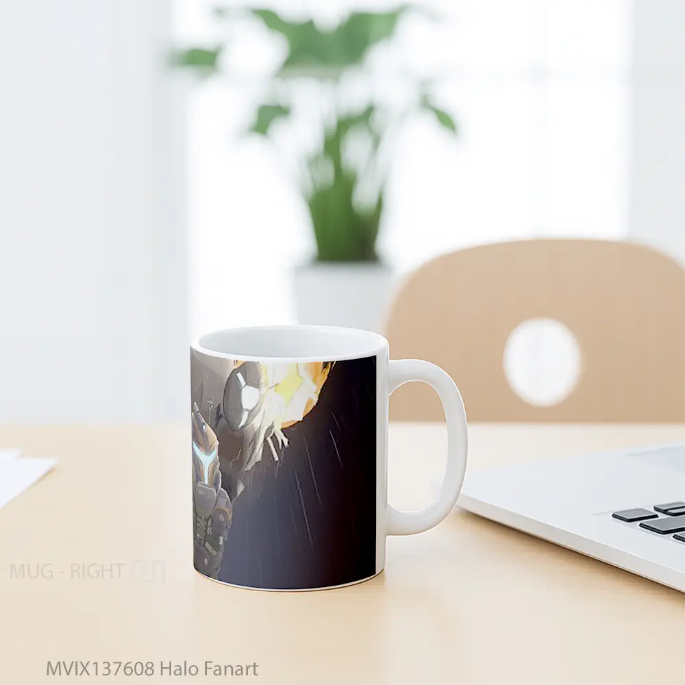 Mug Halo Fanart Cangkir Gamer - All-side / Desain