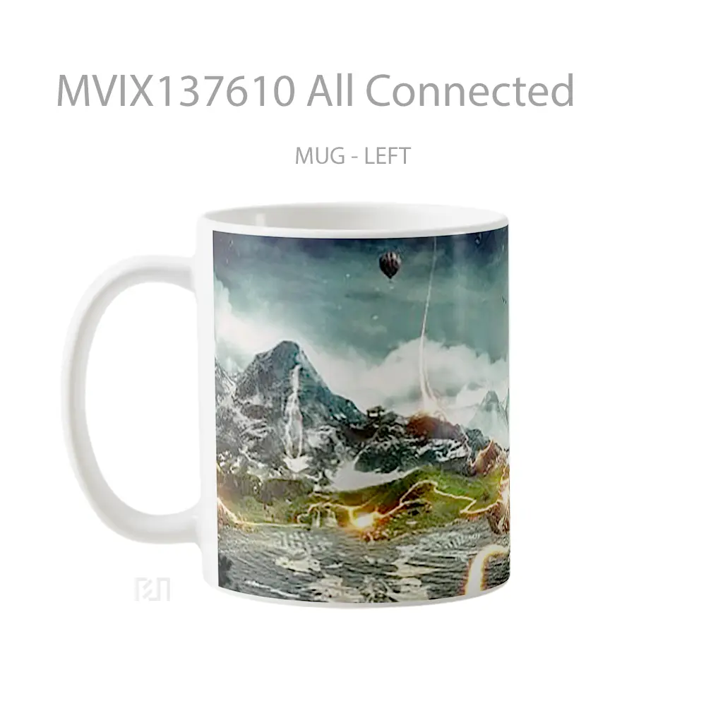 Mug All Connected Gelas Keramik Unik - All-side / Desain