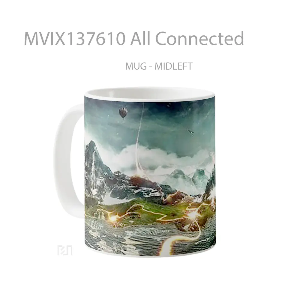 Mug All Connected Gelas Keramik Unik - All-side / Desain