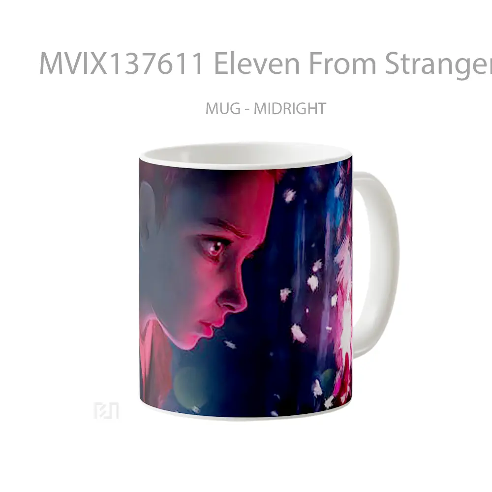 Mug Eleven From Stranger Things Looking At A Light Gelas Keramik Unik - All-side / Desain