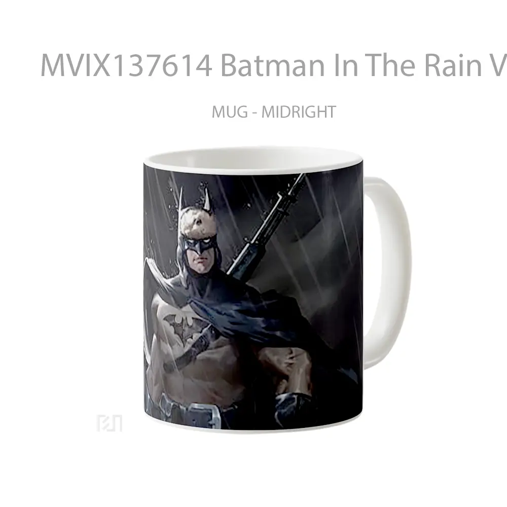 Mug Batman In The Rain V1 Gelas Superhero - All-side / Desain