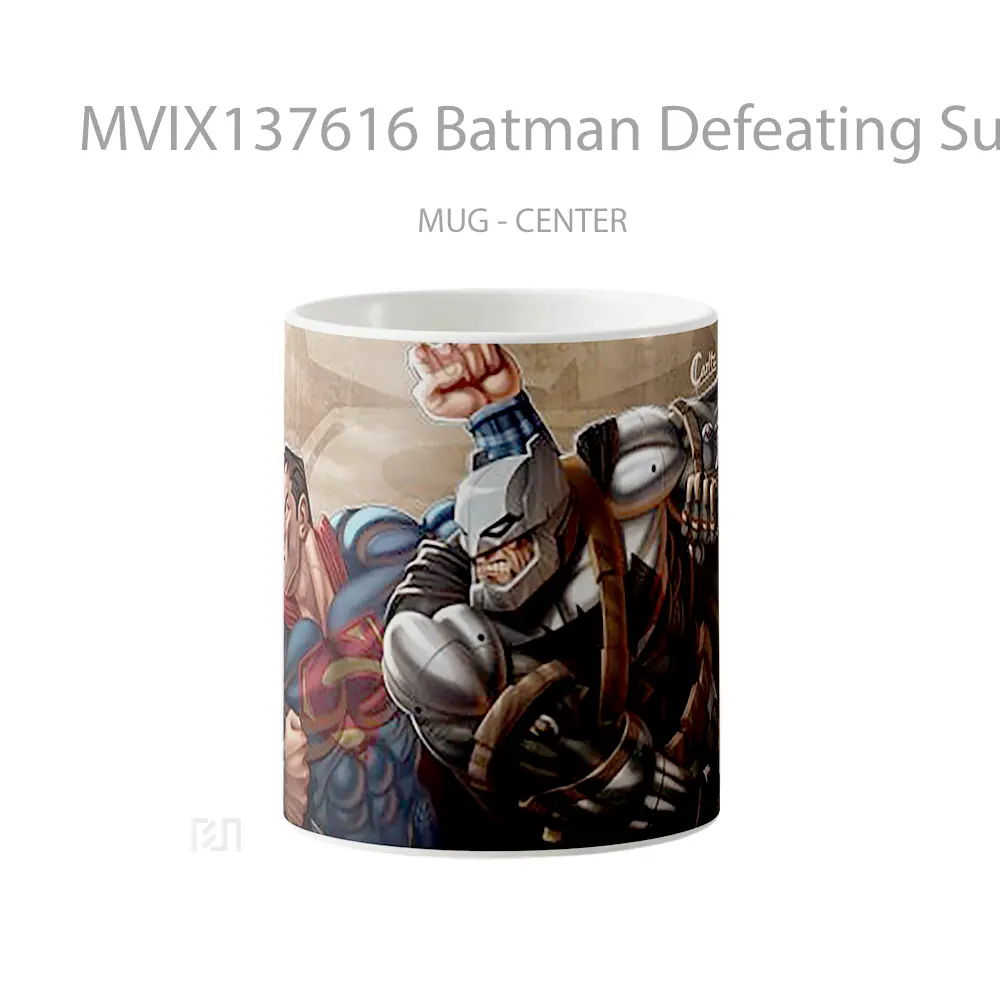 Mug Batman Defeating Superman Gelas Superhero