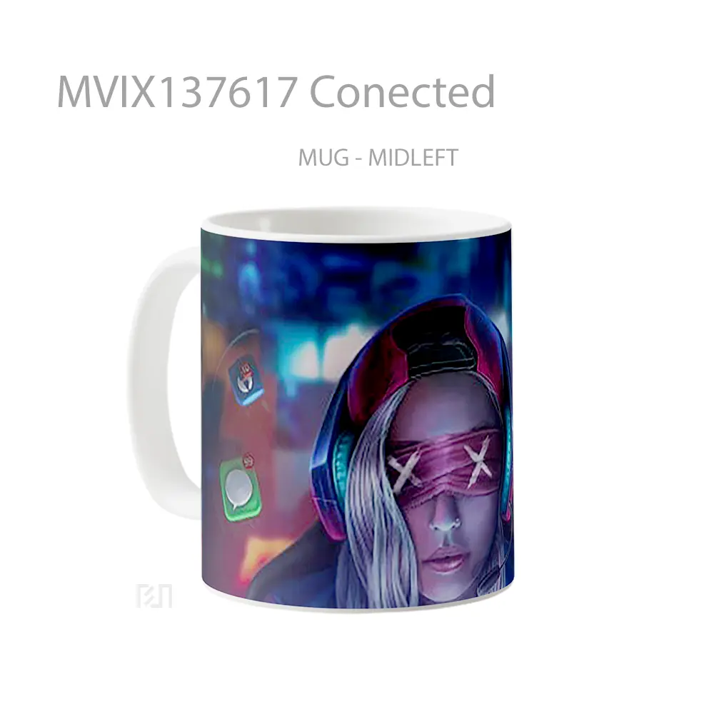 Mug Conected Gelas Keramik Unik - All-side / Desain