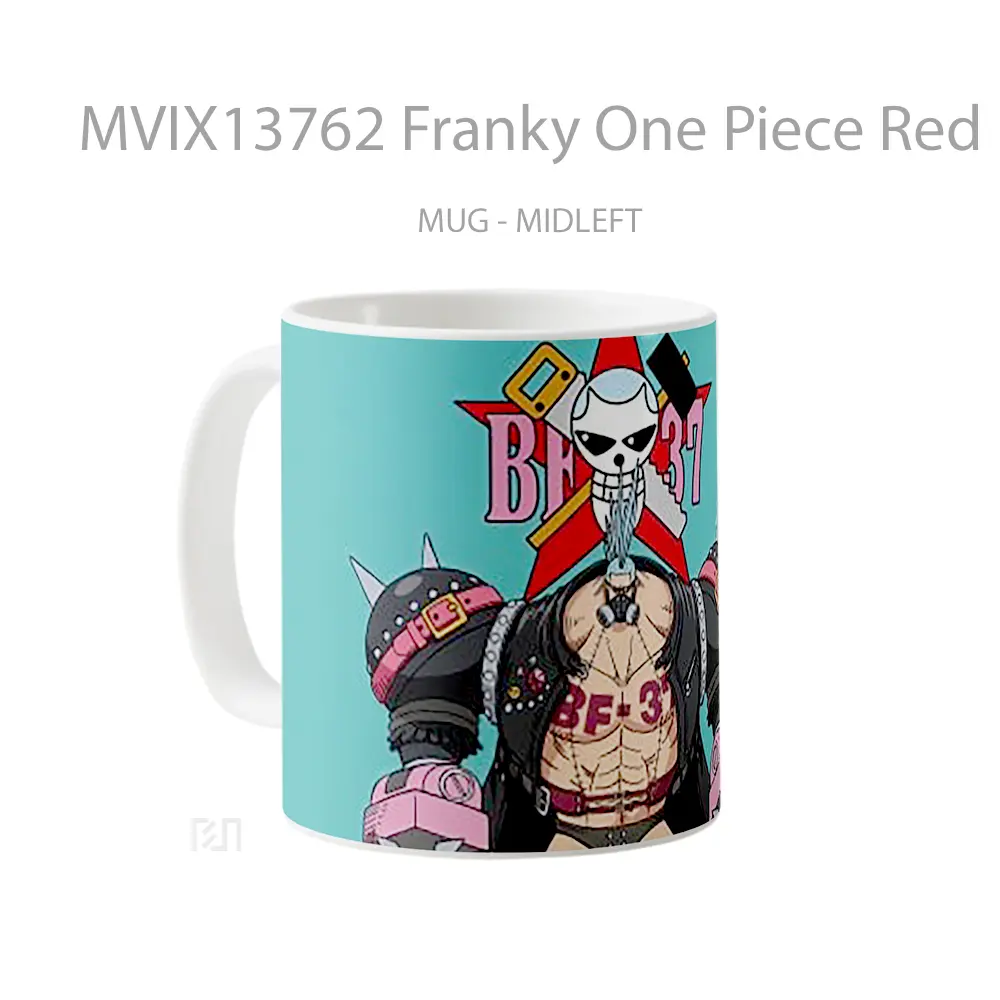 Mug Franky One Piece Red Cangkir Anime - All-side / Desain